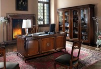 Design BüRo Tisch Schreibtisch Sessel Einrichtung Tisch Stuhl 2Tlg. Massivholz