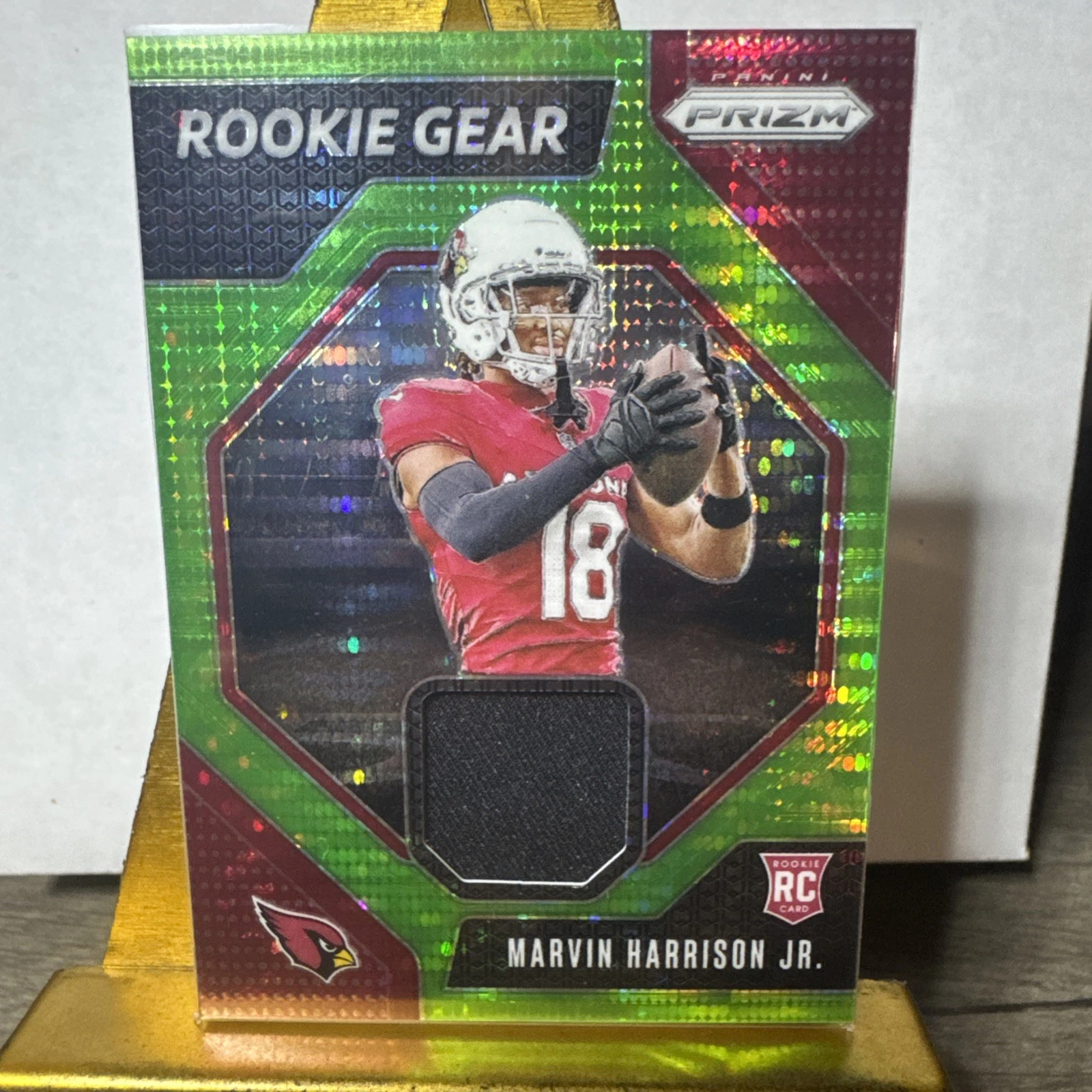 2024 Panini Prizm - Rookie Gear Marvin Harrison Jr. #RG-MHJ Neon Green Pulsar