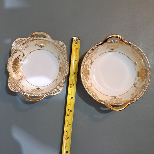Noritake Porcelain Japan " Basket Of Flowers " 2 x Trinket Bowls - Picture 8 of 8