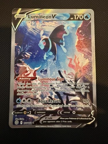 Pokémon TCG Lumineon V 156/172 Brilliant Stars Alternative Art Ultra Rare NM