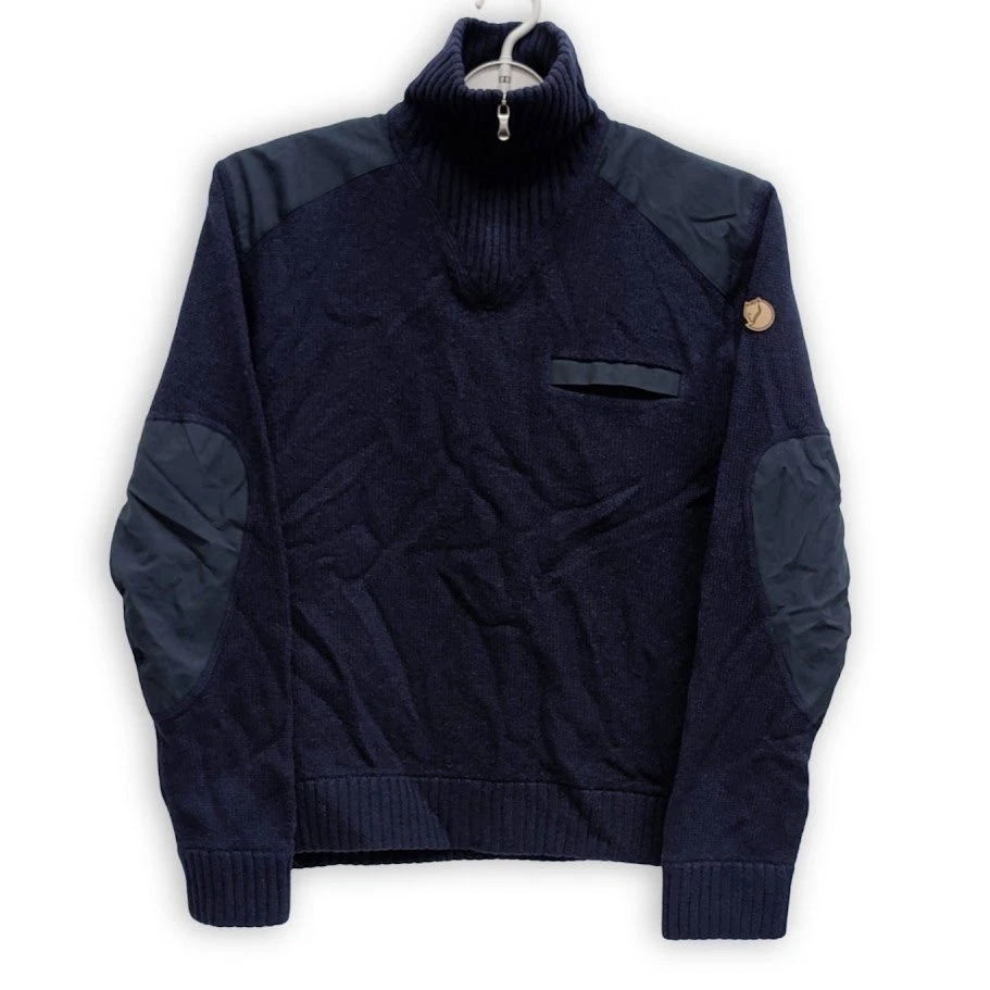 FjallRaven Koster Sweater Mens Medium Navy Wool Blend Outdoors Gorpcore Hiking - Image 4 of 4