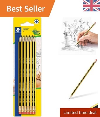 10er Pack HB Graphitstifte mit Radiergummi Spitzen - Ideal für Künstler
