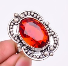Mozambique Garnet Gemstone 925 Silver Plated Jewelry Ring s.7 T3069