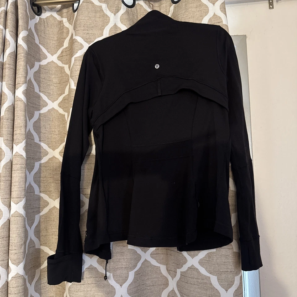 Chaqueta para mujer Lululemon Define cremallera completa Luon manga larga talla 10 negra 10 Foto 2 de 4