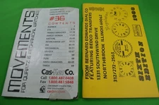 2 Vintage Watchmaker Booklets,Movements #36 Car-Ker,Bernard Edwards Dial Co 1988