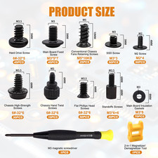 400PCS Computer Screws Motherboard Standoffs, PC Case, Fan, SSD, CD-ROM Screw...