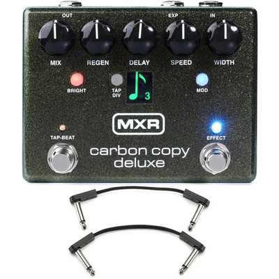 MXR M292 Carbon Copy Deluxe Analog Delay Pedal with EBS Patch Cables
