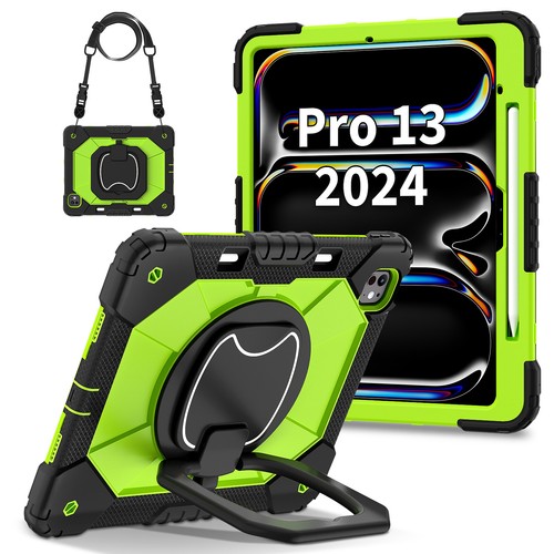 Griff Ring Ständer Hülle + Schultergurt für iPad Air 11"13"/Pro 11"13"/Mini 2024 - Bild 56 von 133