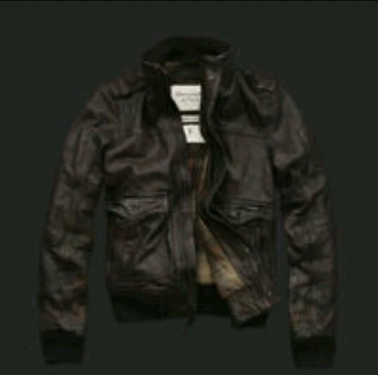 Abercrombie leather shop jacket
