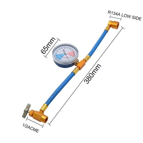 Kit de medición de recarga de refrigerante aire acondicionado coche R134A manguera medidor de gas aire acondicionado - Imagen 10 de 12