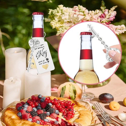Wedding Favors Bottle Opener, Vintage Heart Bottle Opener, 8 PCS Key Bottle Open - Picture 3 of 8