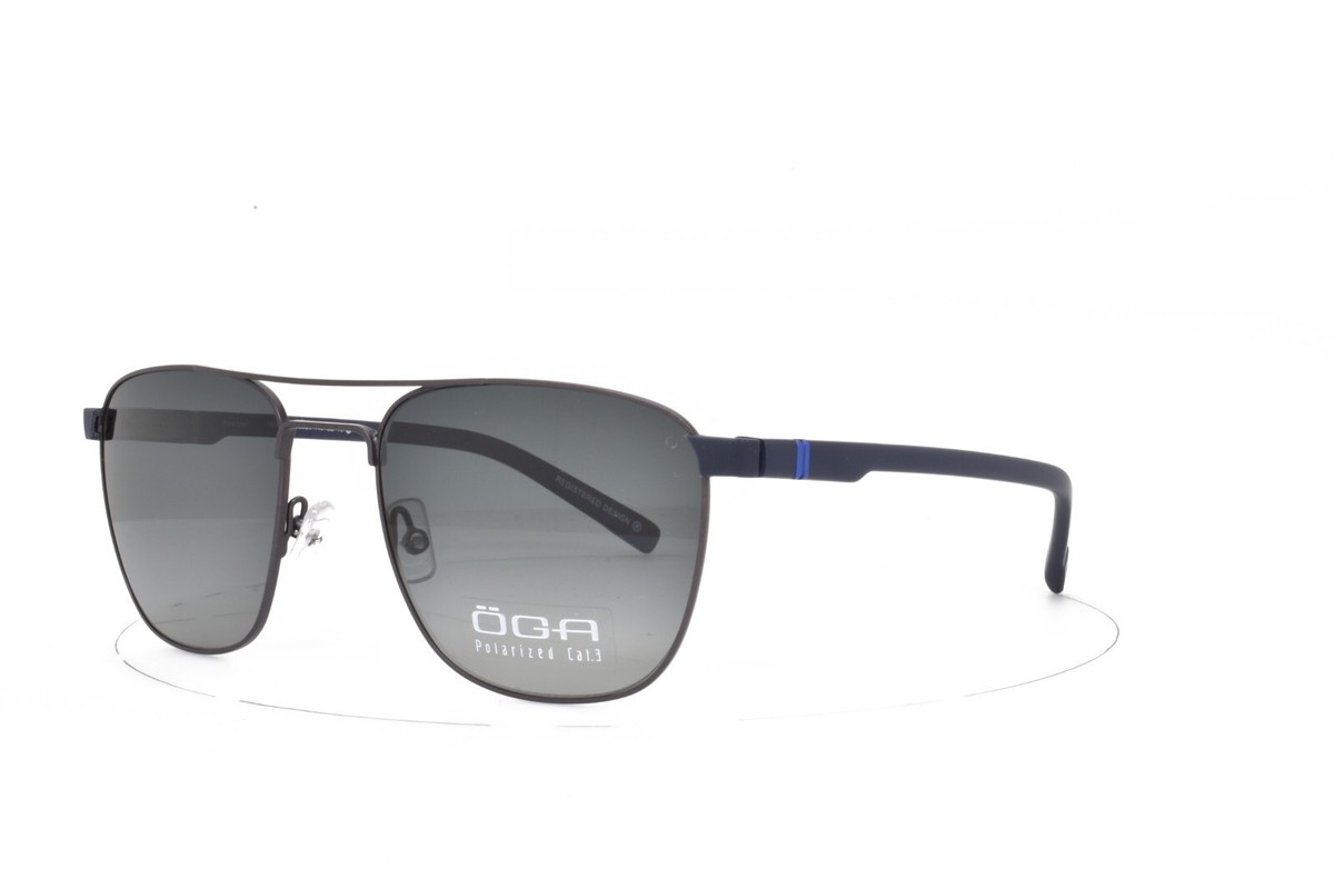 OGA MOREL France Sunglasses Chacoal GRAY BLUE Aviator POLARIZED