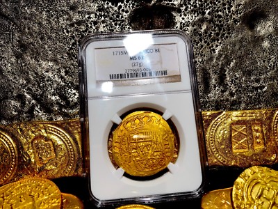 MEXICO 8 ESCUDOS 1715 NGC 62 QUASI ROYAL PIRATE GOLD COINS | eBay