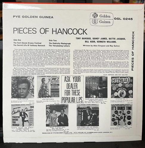 Tony Hancock - Pieces of Hancock - Vinyl LP - Golden Guinea Records - 1960 - Picture 2 of 2
