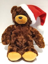 First  Main Brown Teddy Bear Papa Bear Santa Hat 15"