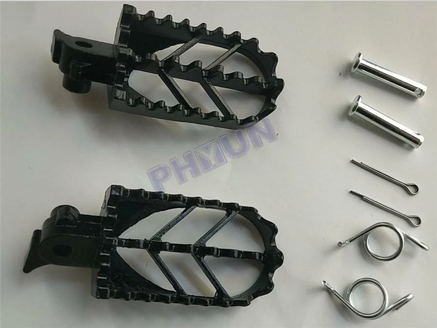 Black Stainless Steel Front Foot Peg Driver Footrest Accessories fits Motorcycle Foto 3 de 4