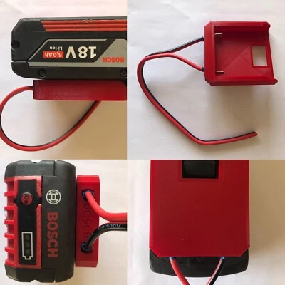 HTEC BOSCH 18V Li-ion Battery Cable Connector Output Adapter Adaptor Plug Power Tool