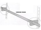 Store Display Fixtures 2 Pair Chrome 9" Long Crossbar Brackets