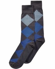 Perry Ellis Men's Microfiber Printed Dress socks