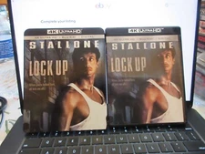 Lock Up (4k ultra hd + Blu Ray  1989) no digital W/ Rare OOP Slipcover LIKE NEW