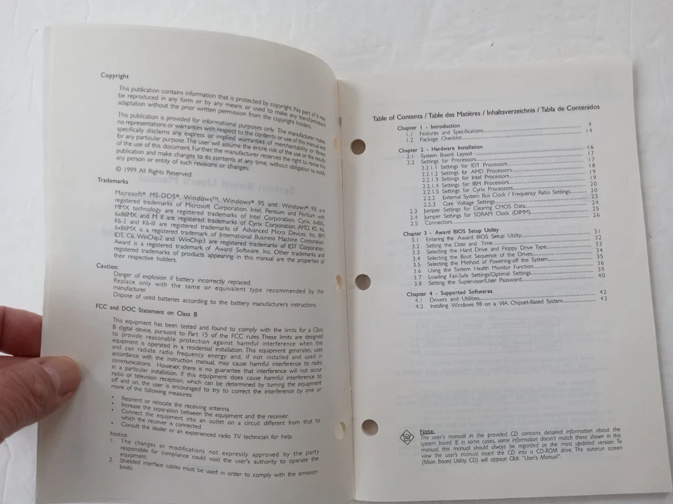 K6BV3+ System Board Rev. AB+ User's Manual Bilingual NSTL Hardware 2000 DELL - Image 4 of 4