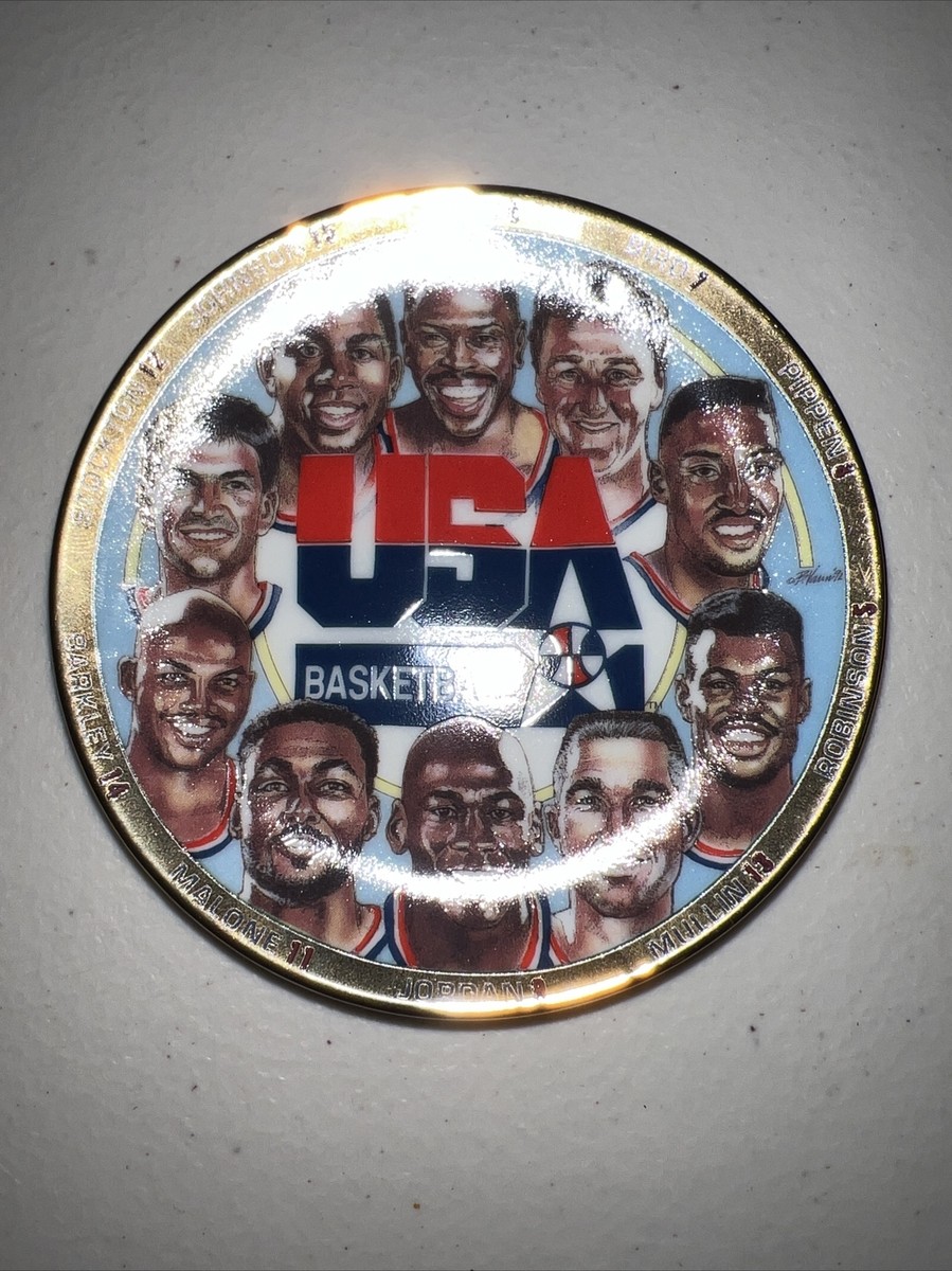 1992 First Ten Chosen Collectors Plate USA Olympic Basketball