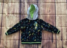 Marvel Boy's Long Sleeve Super Heroes Full Zipper Black Hooded Jacket Sz: 7
