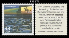 USA5 #3187i MNH 1950s Drive-In Movies