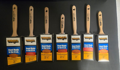 Asst 3'' to 2'' Corona Superfine China Bristle Ox-Ear Hair Paint Brushes (03)