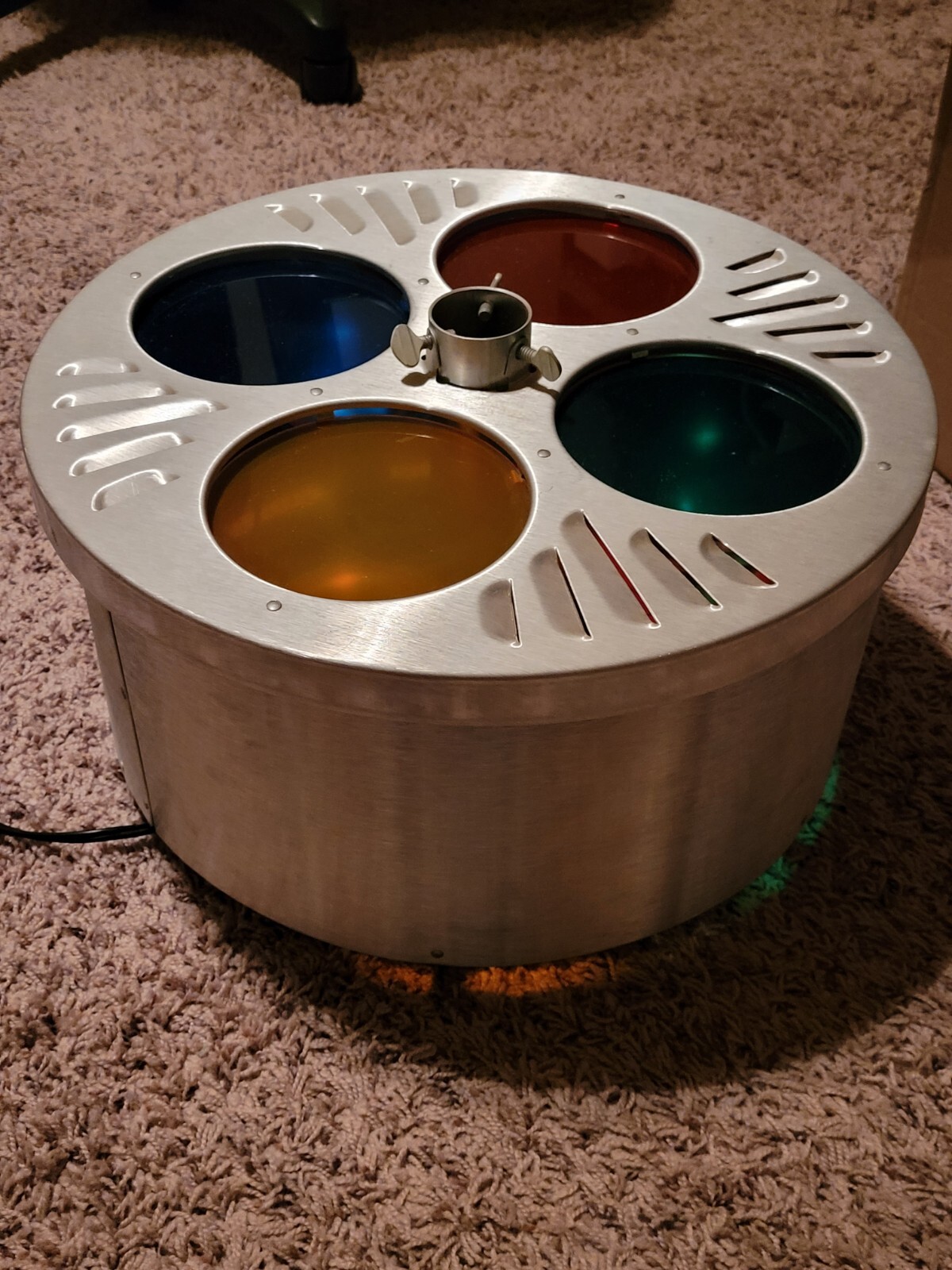 Vintage Evergleam TriLite Revolving Christmas Tree Stand 4 Color