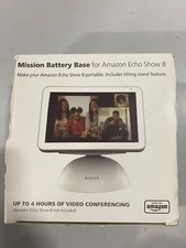 Mission Battery Base in White for Amazon Echo Show 8