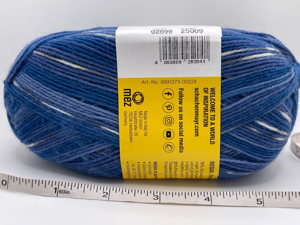 Regia 4-Ply City Streets Color Sock Yarn 02899 Patterning Wool Nylon 100gr 459yd - Image 4 of 4