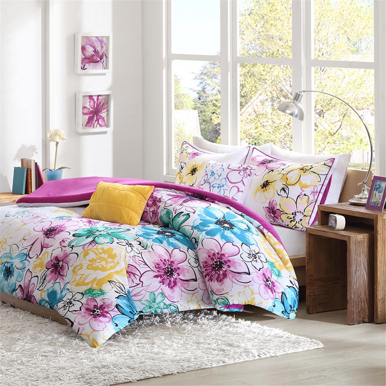 BEAUTIFUL 5PC MODERN CHIC PINK PURPLE 