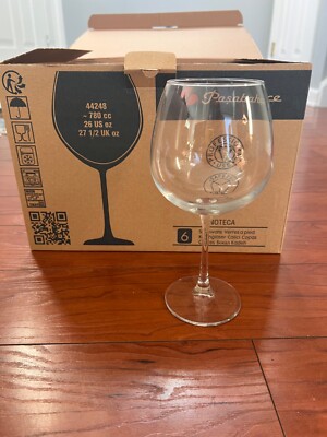 Pasabahce Wine Glasses, 26 US oz, Set of 6, Large, Professional Use