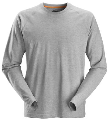 Snickers AllroundWork langarm Baumwoll-Shirt Grau