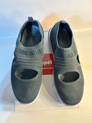 Propet Denim Blue TravelActiv Avid Walking Maryjane Stretch Slip on Shoe New 10 - Picture 3 of 5