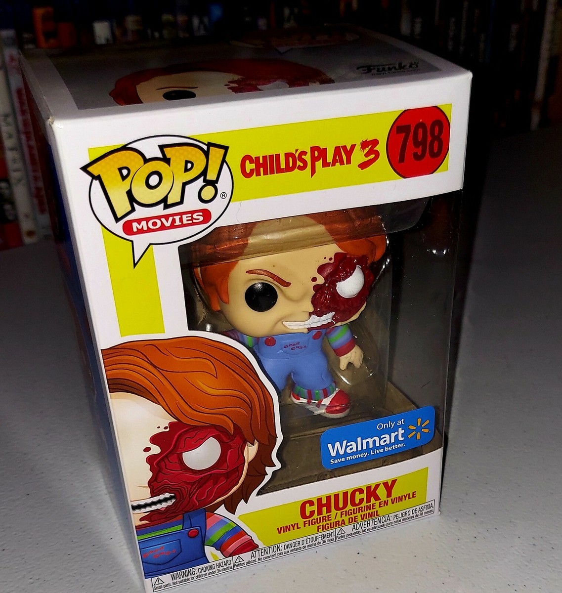 Funko Pop Child's Play 3 Chucky Half Face # 798 Walmart Funko Pop Child's Play 3 Chucky Half Face # 798 Walmart