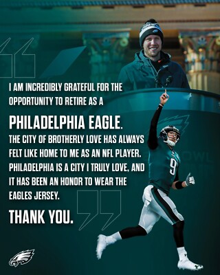 Nick Foles Retirement Quote Philadelphia Eagles 8x10 NFL Football Photo