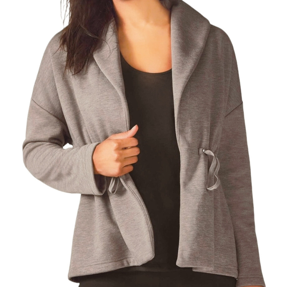 Fabletics Sage Open Jacket Coat Drawstring Sz L - image 2