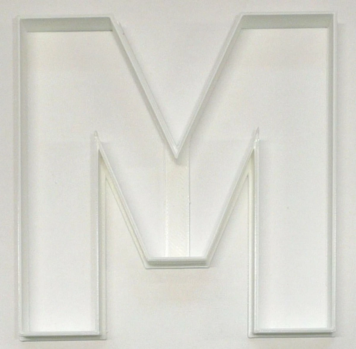 LETTER M 4 INCH UPPERCASE CAPITAL BLOCK FONT COOKIE CUTTER USA