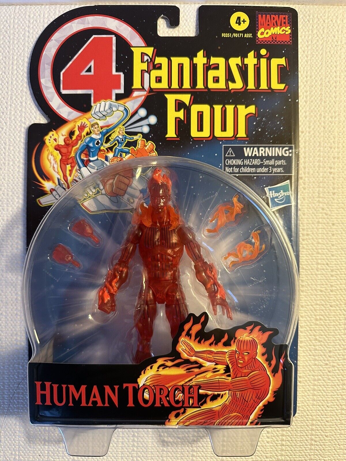 Marvel Legends Series Retro Fantastic Four The Human Torch 6" Action Figure