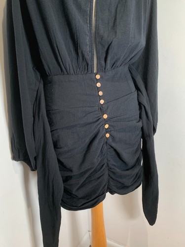 BNWT Free People The Only One Beach dress S NEW Festival Boho open back ruched - Picture 8 of 13
