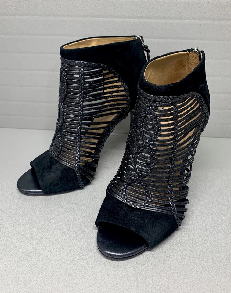 L.A.M.B. Kacee из черной кожи замши ботинок размер 8 M ~ стильный! - Изображение 3 из 4