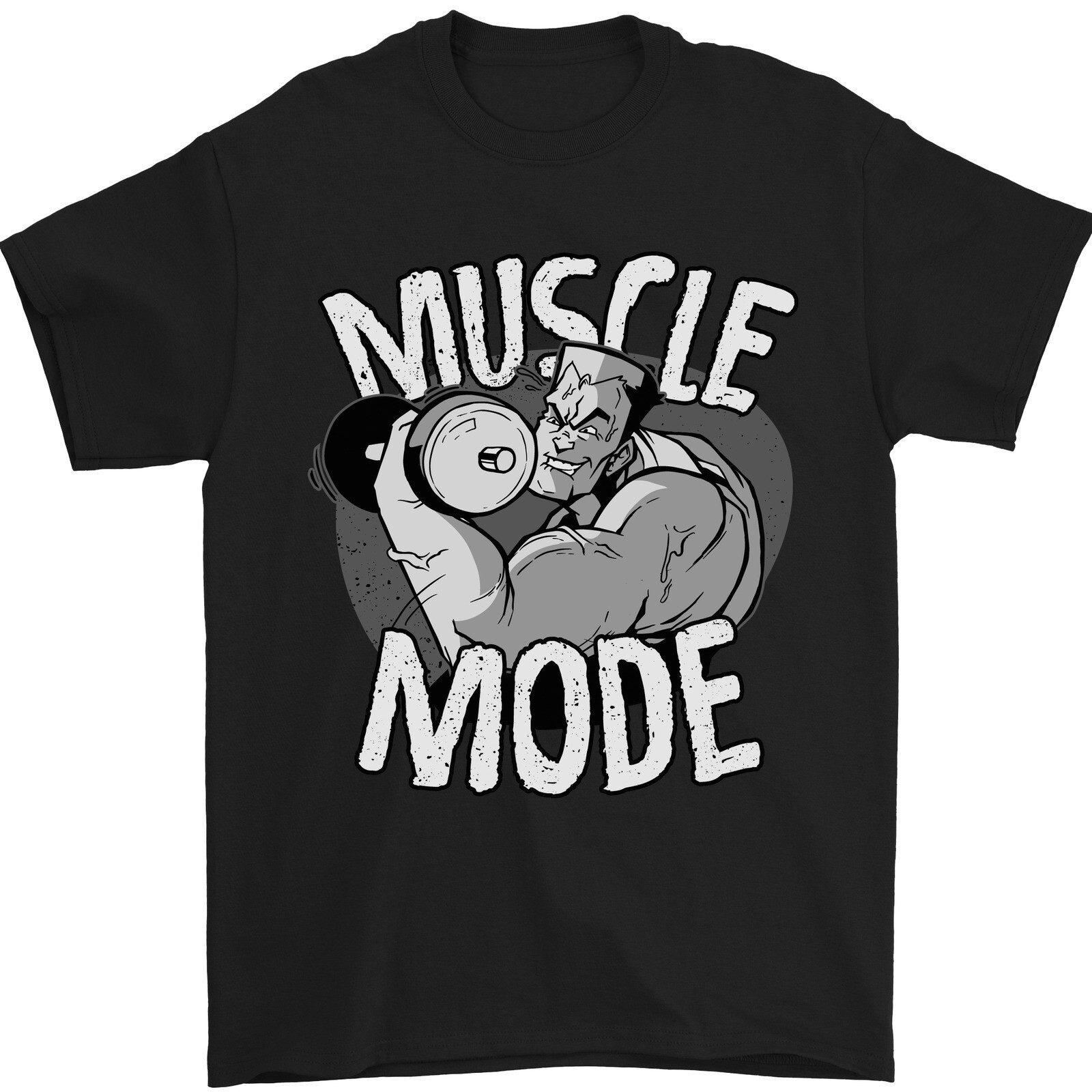 Gym Muscle Mode Bodybuilding Weightlifting Mens T-Shirt 100% Cotton