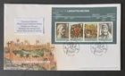 GB 2008 FDC THE HOUSES OF LANCASTER AND YORK MINI SHEET WITH TALLENTS HOUSE PMK