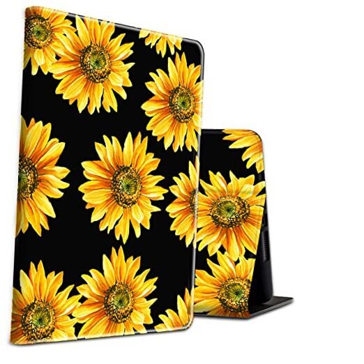 Fire HD 8 Tablet Case (8th /7th /6th HD8 2018/2017/2016 Sunflower+ Black