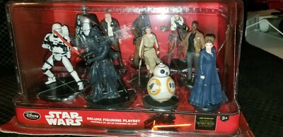 STAR WARS ''THE FORCE AWAKENS'' DELUXE FIGURINE SET ''NEW'' 10PC. COLLECTIBLE