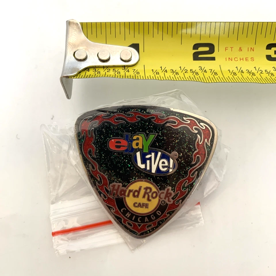 eBay Live Chicago 2008 Five New Large Limited Ed Hard Rock Guitar Picks Pins - Image 3 of 4