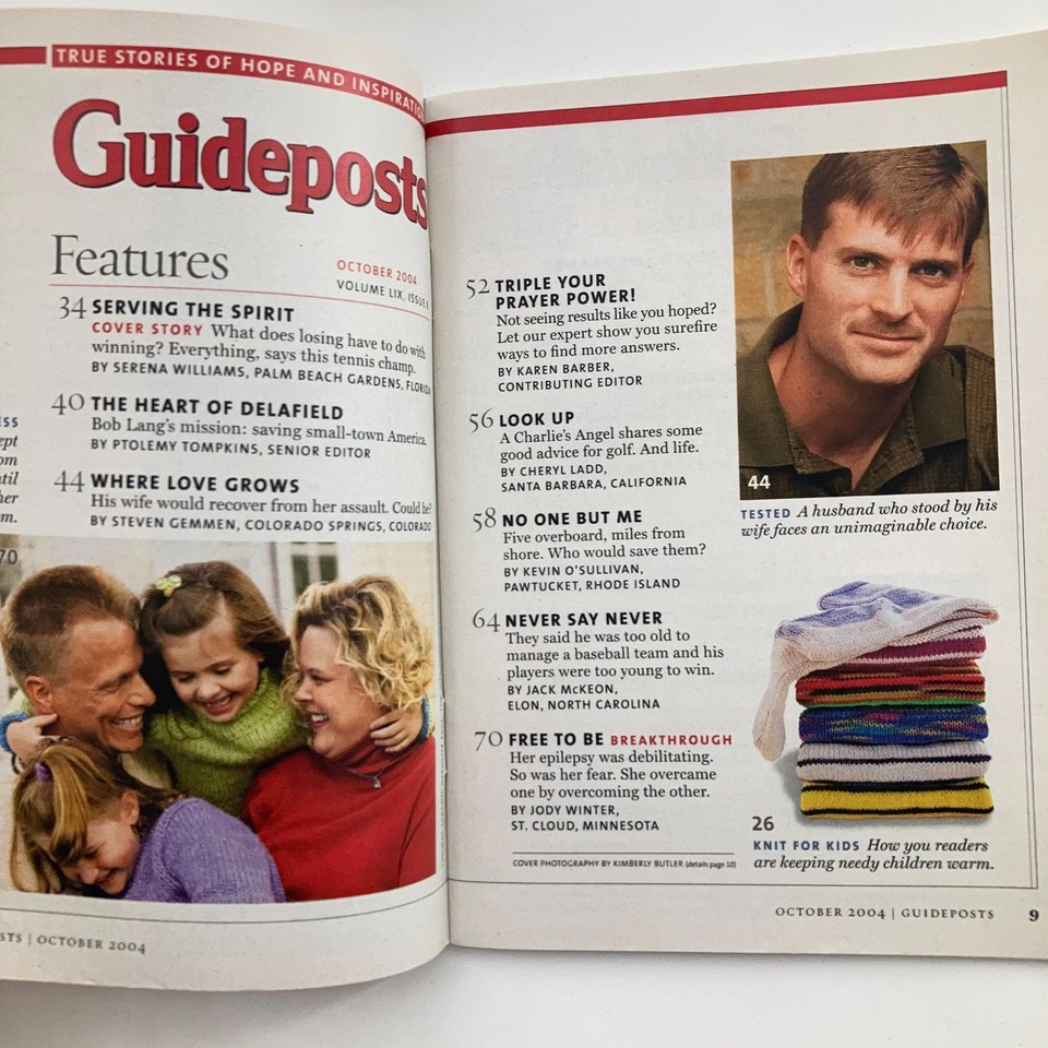 Guideposts Magazine October 2004 Vol 59 No. 8 Serena Williams No Label ...