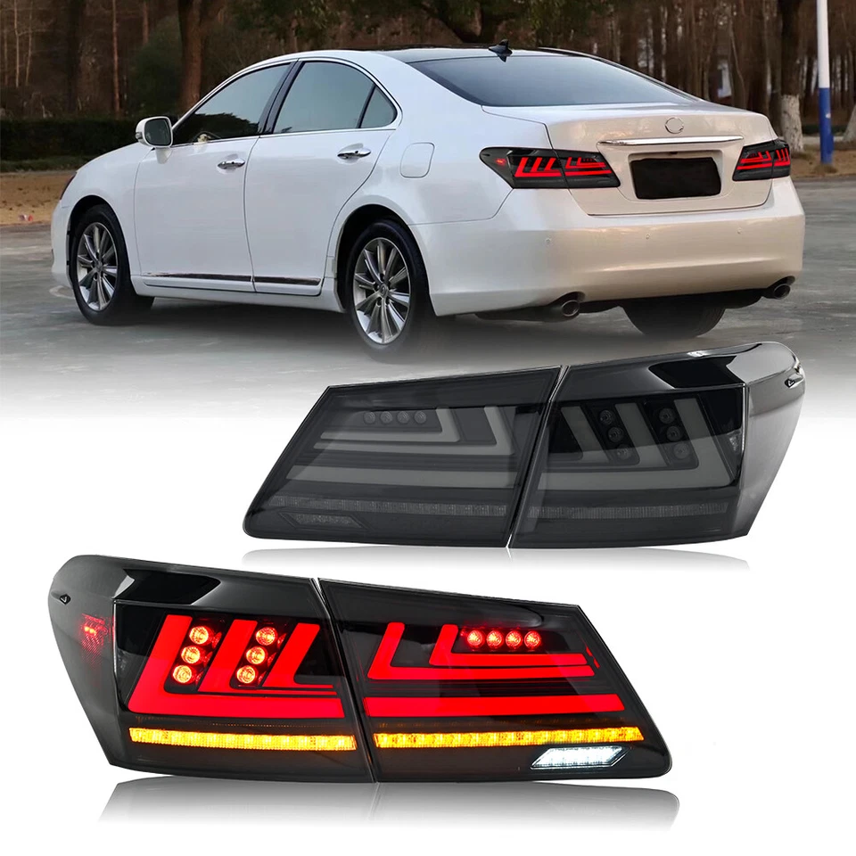 LED Tail Lights for Lexus ES350 2007-2012 Smoked Sequential Signal Rear Lamps Foto 2 de 4